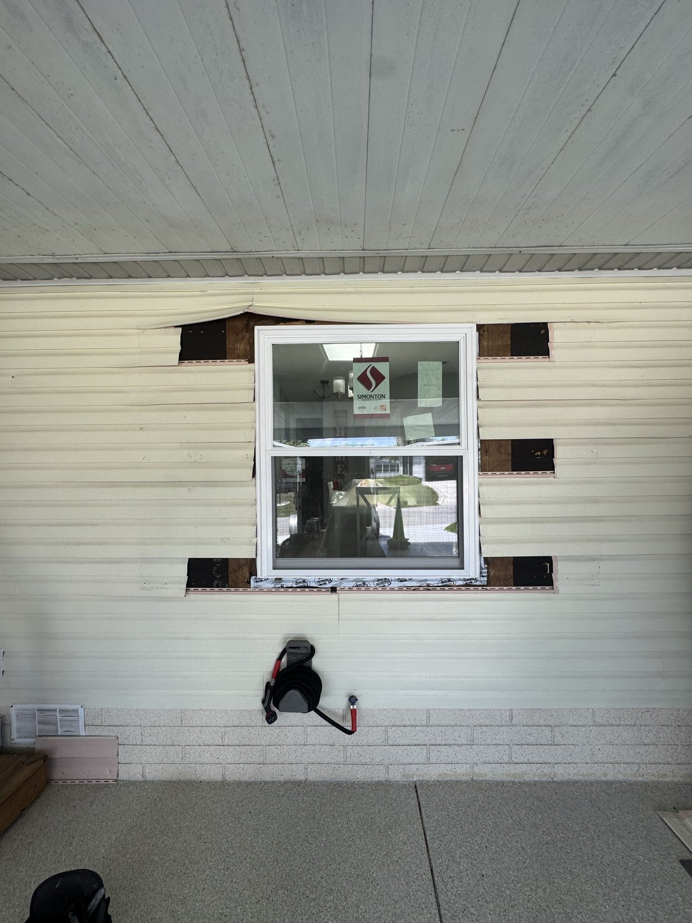 Completed exterior impact window